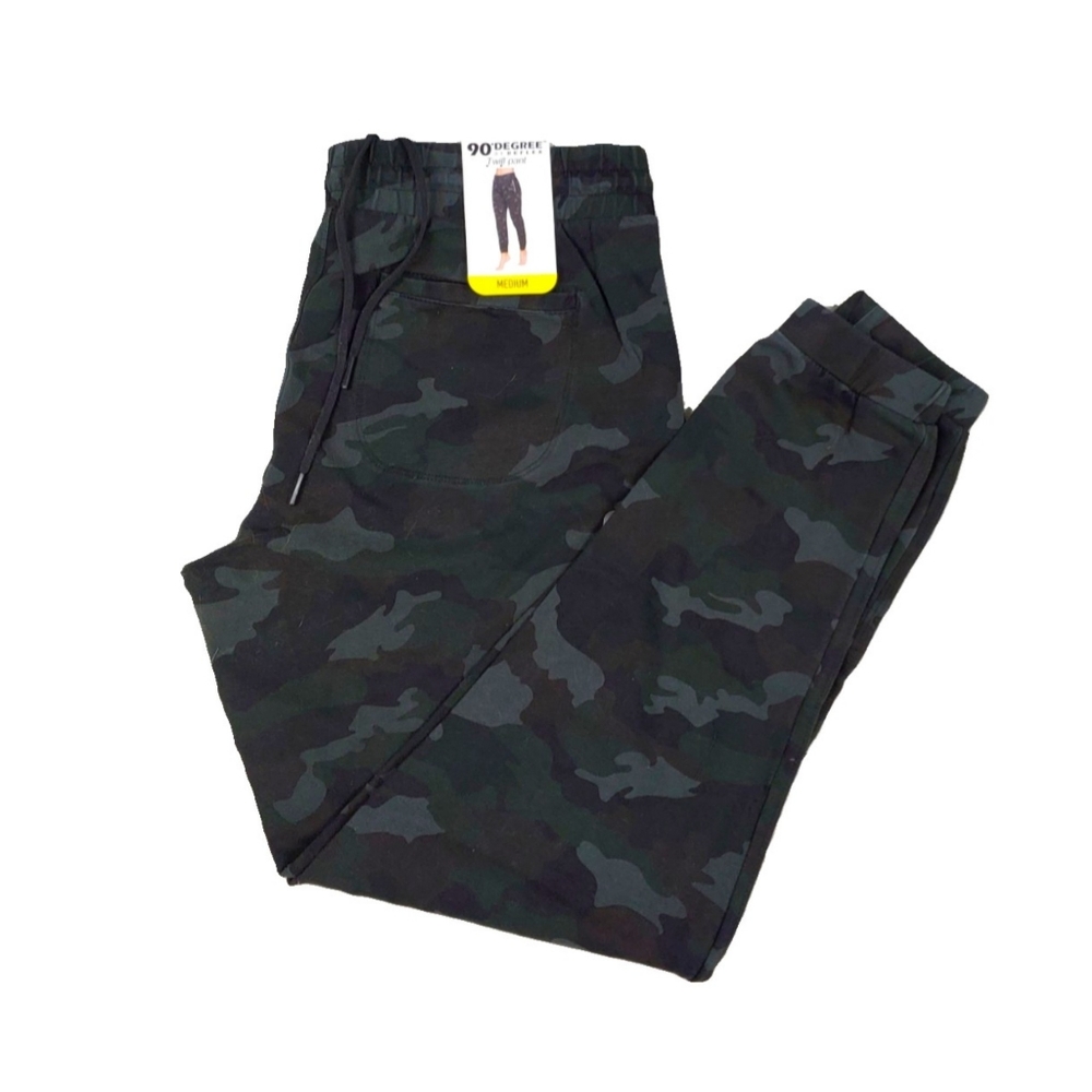NWT 90 Degree $89Wmn Olive Camo Zip Pocket Joggers - Picture 3 of 8